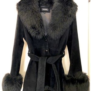 Leather coat by Guess